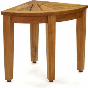 15.5" Teak Shower Bench - From the Corner Collection