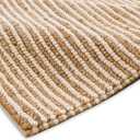 Area Rug 9x12 feet - Premium Wool and Jute Blend Handwoven Rugs - Natural Fiber Chunky Stripe Rugs for Living Room, Bedroom, Hallways, Dining Area: Natural Ivory