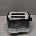 Toastmaster 2-Slice Toaster - Black with Stainless Steel - Kitchen Essential for Sandwich Bread & Breakfast Toast - Toaster with Wide Slots, High Rise Toast Lift & Cool-Touch Exterior