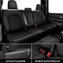 AOMSAZTO Custom Fit Seat Covers for Dodge RAM 1500 2019 2020 2021 2022 2023 2024 2025 2026 Leather Cars Seats Cover Truck Full Set(Black-006)