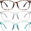 CHEERS DEVICES Reading Glasses for Women Men, Eyeglasses, Blue Light Readers for Men Women, Computer Eye Glasses, Cheaters - 5 Pair, +2.50