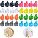 Self Adhesive Thumb Hooks, Waterproof Cable Holder Wire Cord Clip Management, Cute Thumb Cord Holder for Desk, Wall, Key (Multicolor)