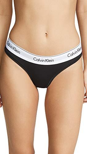 Calvin Klein Women's Modern Cotton Thong, Black, XL