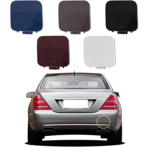 Car Rear Bumper Tow Hook Cover Compatible with Mercedes-Benz S-Class W221 2010 2011 2012 2013 Small Lid Towing Eye Cap A2218850022 Black