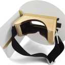 Wendy's Pancake Welding Hood Helmet w/Strap - Right Handed - White FLIP UP Lens