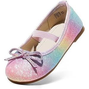 Dream Pairs Toddler Girls Dress Shoes Party Wedding Flower Girl Ballet Flats, Size 9