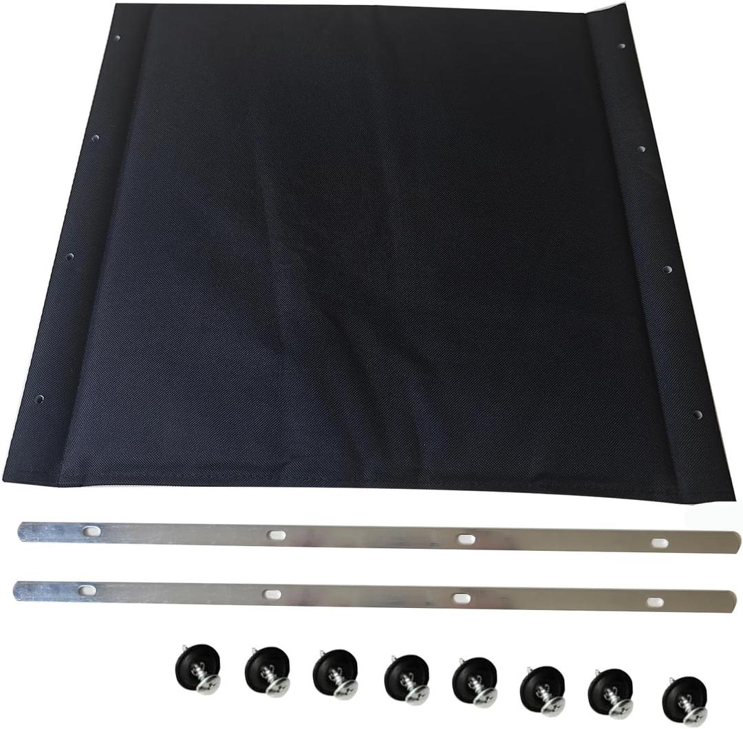 16-Inch Wheelchair Replacement Seat, Replacement Parts with Hardware, Nylon Seat, Black (16 X 16)