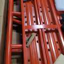 LEADALLWAY Scaffolding Platform 4 Foot High Mobile Baker Scaffolding 770 LBS Capacity with Locking Wheels and Tool Bag, Red