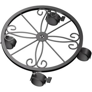 Chinpakden Plant Caddy with Wheels - 10.24" Plant Stand with Wheels, 360° Lockable Plant Rollers Plant Dolly, Plant Tray with Casters for Indoor and Outdoor.