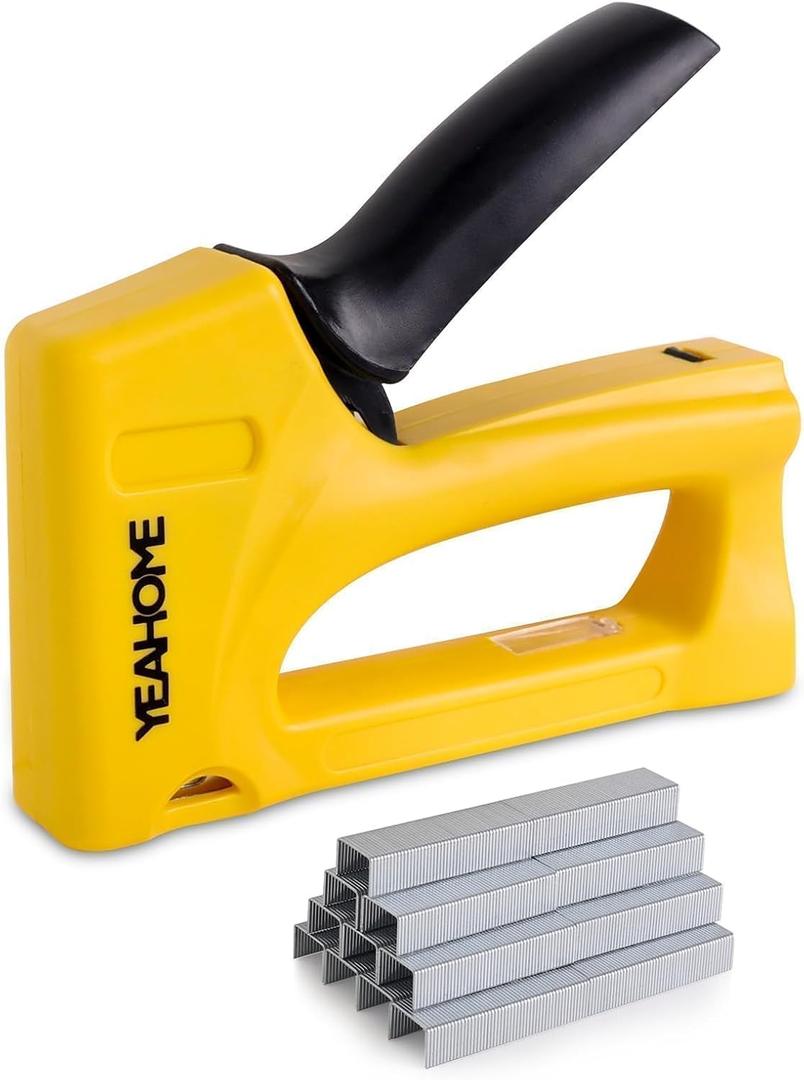 YEAHOME Light Duty Staple, Upholstery Staple with 1000PCS JT 21 Staples of 5/16 inch, Stapler for Wood, Classroom, Crafts, DIY, Decoration