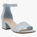 LONDON FOG Women's Nikki Low Two Piece Block Heel Dress Shoe Ladies Ankle Strap Pump Sandal 9.5