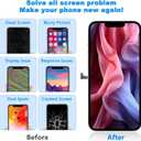 for iPhone 15 Pro Max Screen Replacement Black 6.7 Inch, LCD Touch Digitizer Complete Display for A2849, A3105, A3106, A3108,with Waterproof Seal+Tempered Glass+Repair Tools