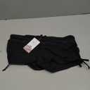 Micosuza Classical Women's Swim Boardshorts Beach Bikini Bottoms with Adjustable Ties 7 Color XS-XXL (Large, Black)