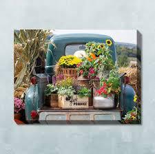 DI SA 16×24 vintage truck canvas art