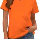 Cotton Basic T Shirts for Women,Crew Neck Short Sleeve Summer Shirts,Solid Loose Fit Tshirt, Plain Workout Tops, Undershirts (XL)