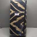 OLANLY Outdoor Rug 9x12 ft Waterproof, Outdoor Plastic Straw Rug with Geometric Pattern Clearance, Reversible RV Mat for Patio, Camping, Balcony, Deck, Backyard, Black & Beige