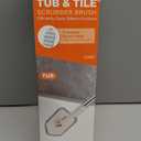 Long Handled Scrub Brush for Shower3-in-1 Cleaning Brushes with 3 Different Function Cleaning Heads Brush for Shower Cleaning Bathroom Kitchen Walls Tub Tile (Orange)