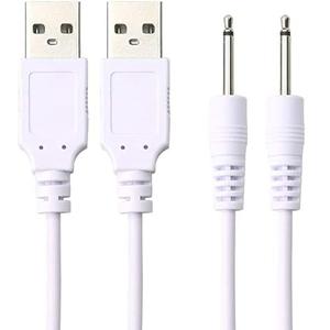 2 Pack Wand Charger Replacement DC Charging Cable Set Compatible,Compatible with 2.5mm Wand Vibrating Massager Charger Beauty Instrument USB Charger Cords