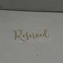Blulu 6 Pcs Reserved Signs for Wedding Chairs Acrylic Tag Hanging with Ribbon for Wedding Reserved Signs for Important Events Church Pews Chair and Restaurant(Gold)
