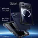 Lanhiem Magnetic for iPhone 17 Pro Max Case Waterproof, Built in Screen Protector & Camera Protection, [Compatible with MagSafe] Full Body Dustproof Heavy Duty Rugged Phone Case 6.9'' (Privacy Black)