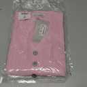 Messic Womens Short Sleeve Sweaters V Neck Casual Summer Knit Pullover Tops (Pink, XL)