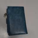 GOIACII Womens Wallets RFID Blocking Leather Trifold Clutch Wallet Credit Card Holder Ladies Purse 3 ID Windows Teal