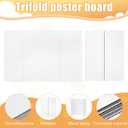 2 Pack Trifold Poster Board 36" x 24", White Corrugated Project Boards for Science Fairs, School Projects, Event Displays