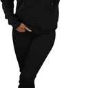 Nimsruc Two Piece Outfits For Women Jogging Suits Casual Sweatsuits Jogger (Medium, Z513 Black)