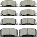 D866 D868 Front Rear Ceramic Brake Pads Set Fit For Chrysler Sebring/200,For Jeep Compass/Patriot,For Mitsubishi Lancer/Outlander/Sport/Rvr,For Dodge Avenger(8 pcs)