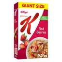 Kellogg's Special K Breakfast Cereal, Family Breakfast, Fiber Cereal, Giant Size, Red Berries, 19.2oz Box (1 Box) (EXP 05/30/26)