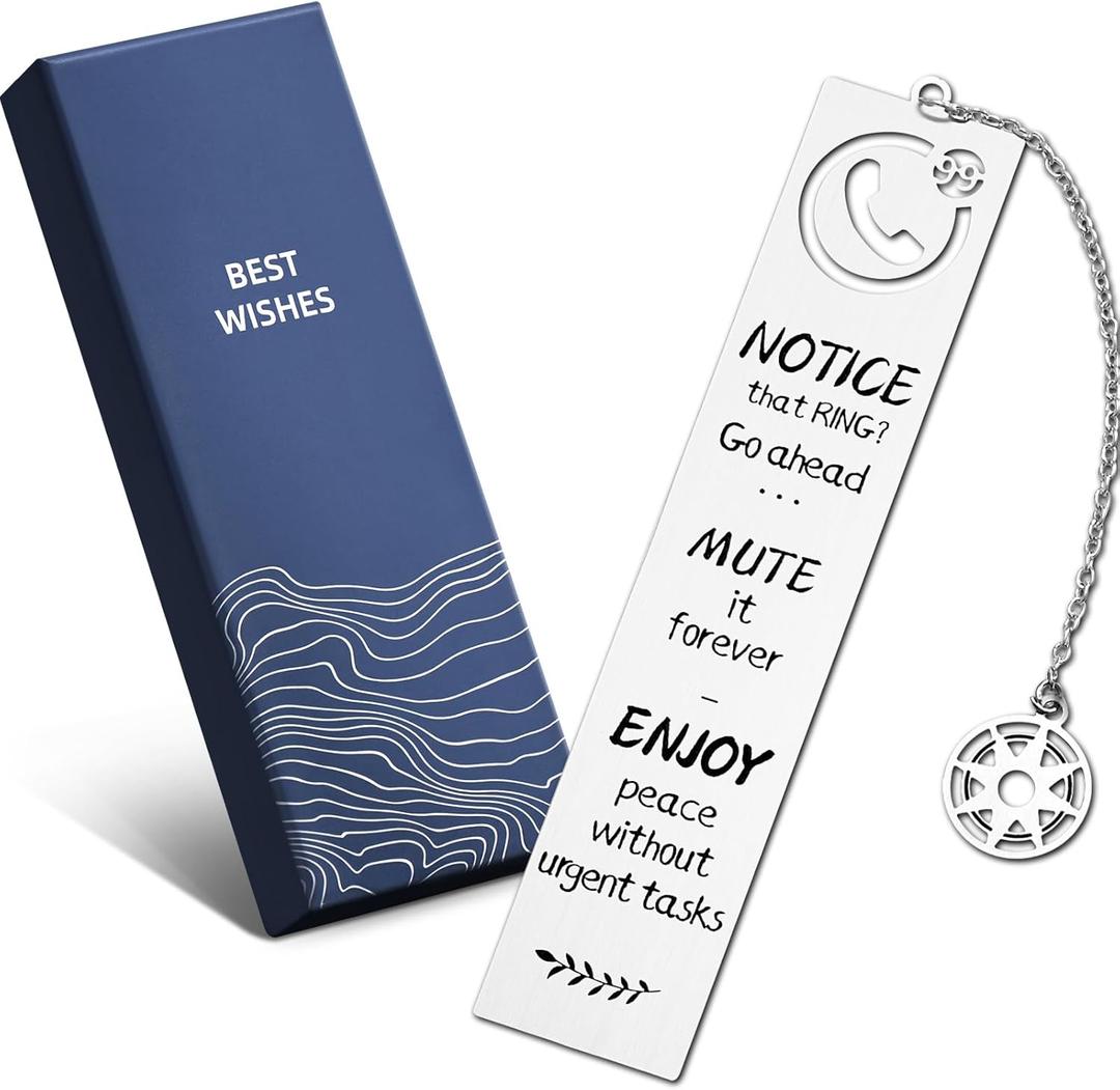 3 x Retirement Gifts Bookmark for Women Men Happy Retirement for Coworker Employee Friends Metal Bookmarks with Gift Box for Book Lovers, Missed Call