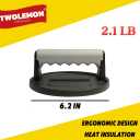 Smash Burger Press 6.7-Inch Round Cast Iron Grill Press with Ergonomic Silicone Handle  Heavy-Duty Bacon with Unique Burger Design for Even Grilling