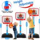 Toddler Basketball Hoop for Kids 1-3, Mini Adjustable Basketball Hoops Indoor with Balls Outdoor Pool Basketball Goal Sports Play Toys for 1 2 3 year old Baby Boys Girls First Birthday Gifts Age 1-2-3
