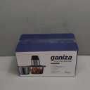 Ganiza Food Processor, 2-Speed Food Chopper Meat Grinder with 8 Cup Stainless Steel & 8 Cup Glass Bowls, Upgraded Button & Smart Overheat Protection Light - Includes Clean Brush, 2 Sets of Blades (Silver)