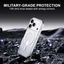 PAUL B for 2025 iPhone 17 Pro Case (Compatible with MagSafe) Military Grade Drop Protection(Drop Tested up to 13FT) Anti Yellowing | Magnetic Rugged Shockproof Phone Cover (Clear, iPhone 17 Pro)