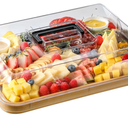 Charcuterie Boards with Lid, Bamboo Cheese Board Set with Locking Lid with Handle, Charcuterie Board Accessories - House Warming Gifts New Home, Bridal Shower Gifts, Wedding Gifts