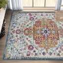 Washable 8x10 Area Rugs Dark Charcoal Tumble Stain Resistant