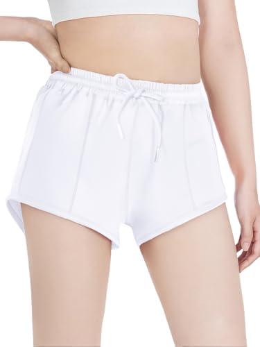 Hvididan Girls Shorts with Soft Liner Pocket Athletic Running Casual, 5-14Y, 140cm
