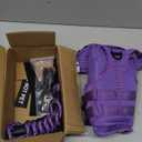 No Pull Tactical Dog Harness for Small Dogs, Escape Proof Molle Dog Vest Harness and Leash Set, Adjustable Military Service Dog Harness with Handle (Purple, Small)