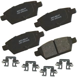 Bendix Premium SBC1161 Ceramic Rear Brake Pads for Ford Fusion 2012-2006, Lincoln MKZ 2012-2007, Zephyr 2006, Mazda 6 2013-2006, Mercury Milan 2011-2006