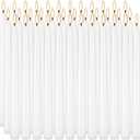 36 Pack White Taper Candles, 6-7 Hours Burn Time, Unscented and Smokeless, 4/5 x 10 Inch Dinner Candle Set for Household, Wedding, Party and Home Dcor Candlesticks