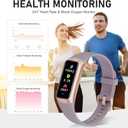 Fitness Tracker, Activity Trackers with 24/7 Heart Rate, Blood Oxygen Blood Pressure Sleep Monitor, Step Counter with 1.1" AMOLED Touch Color Screen, Calorie Pedometer Health Smart Watch for Women Men