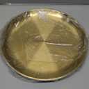 Stainless Steel Gold Plates 2 Set Round Dinner Dishes 9 Inch Metal Plates Great for Picnic,Outdoor Camping Plate,Shatterproof Dishwasher Safe