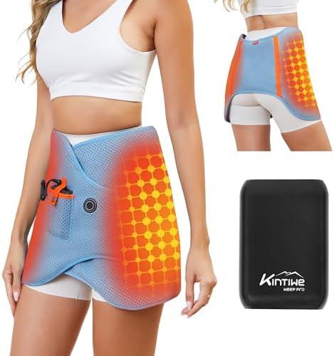 Dual Hip Heating Pad for Hip Support Brace,12V Heated Hip Wrap with 15000mAh Battery and Hot Cold Modes for Double HIPS,Back&Abdomen,Thighs,Shoulders,Portable Electric Heat Pad Belt for Women Men