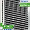 Microwave Charcoal Filter 8.7” x 6.23”- JX81B WB02X10733 Fits GE Microwave Filter Replacement- Carbon Charcoal Filters for Kitchen Air - Hood Vent Filters Absorbs Odors & Freshens the Air (2-Pack)
