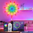 Smart Firework Led Lights, LED Strip Light with Remote App & Timer, Color Changing Music Sound Activated Sync Strip Lights, RGB Color Changing Firework Light for Bedroom, Party, Christmas and Decor