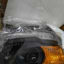 Headlight Assembly with LED DRL Compatible with GMC Sierra 2014-2018 1500 | 2015-2019 2500HD/3500HD Base/Denali/SLE/SLT, Headlamp Replacement with LED DRL, with Bulbs, Black Housing Amber Reflector