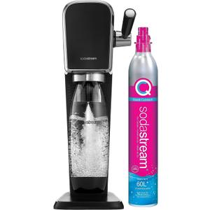 SodaStream Art Sparkling Water Maker (Black) with CO2 and Dishwasher Safe Bottle