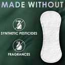 L. Ultra Thin Liners for Women, Regular Coverage, Organic Cotton Top Layer, Unscented Pantiliners, 100 Count