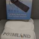 Poemland Full Body Bath Pillow for Tub - Extra Long & Thick Tub Pillow with Head, Back & Lumbar Support, 168 Non-Slip Suction Cups, Soft 5D Mesh Spa Cushion, Fits All Tubs-Gift for Soaking